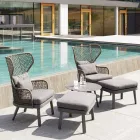 Varaschin Emma tapițat fotoliu în aer liber de design modern Viadurini