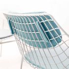 Varaschin Fotoliu de vară în aer liber Design din oțel alb Viadurini