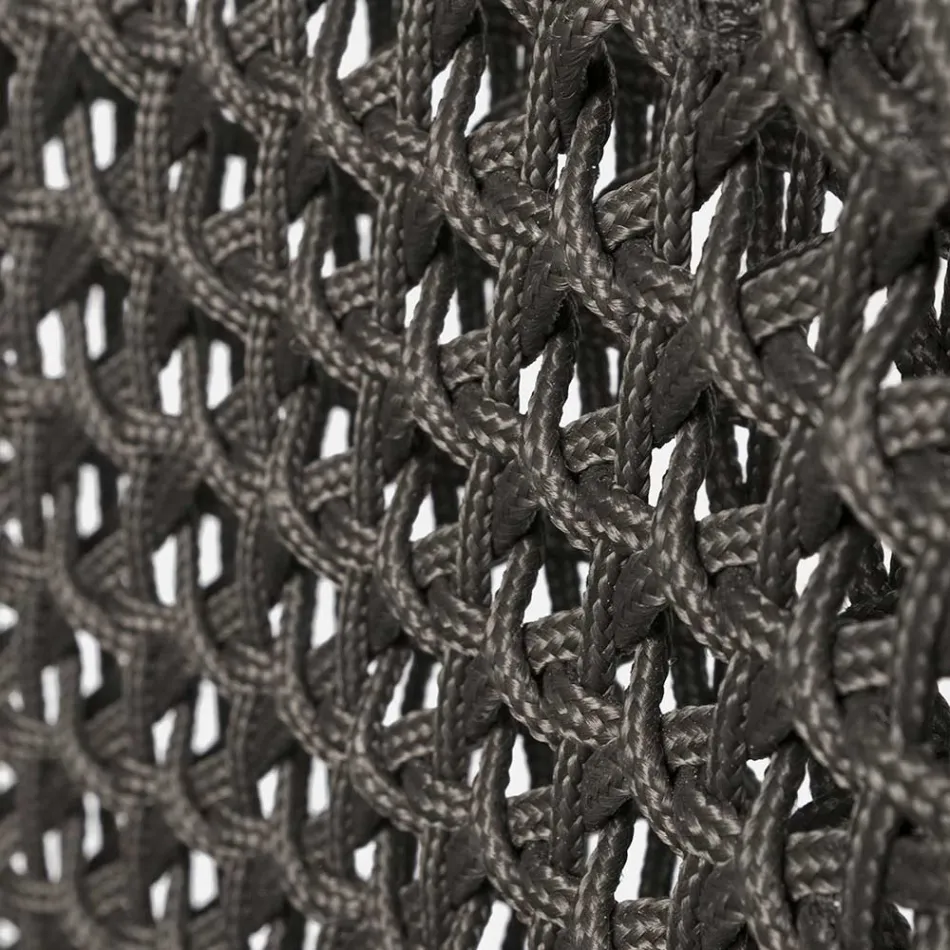 Fotoliu de gradina cu picioare din teak si sezut din stofa, Homemotion - Chantall Viadurini