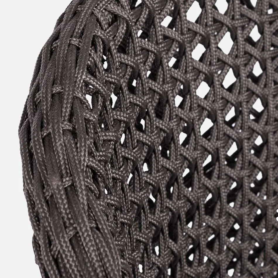 Fotoliu de gradina cu picioare din teak si sezut din stofa, Homemotion - Chantall Viadurini