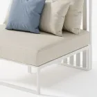 Fotoliu de gradina cu sezut din stofa si structura din aluminiu Made in Italy - Juliediv Viadurini