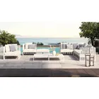 Fotoliu de gradina cu sezut din stofa si structura din aluminiu Made in Italy - Juliediv Viadurini