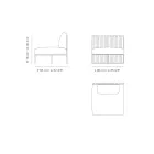 Fotoliu de gradina cu sezut din stofa si structura din aluminiu Made in Italy - Juliediv Viadurini