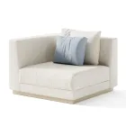 Fotoliu de grădină cu structură în colțul din dreapta Made in Italy - Rubik Viadurini