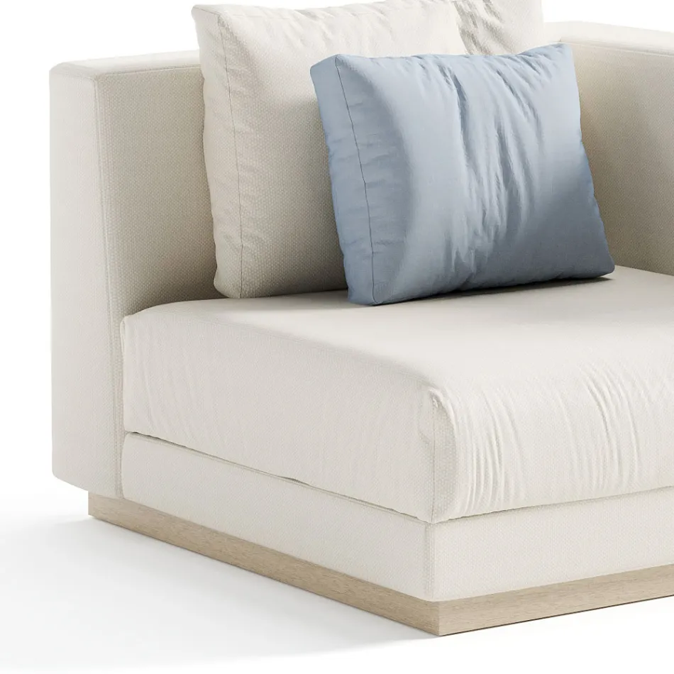 Fotoliu de grădină cu structură colț stânga Made in Italy - Rubik Viadurini