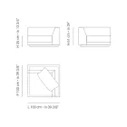 Fotoliu de grădină cu structură colț stânga Made in Italy - Rubik Viadurini