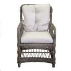 Scaun de grădină cu cadru din aluminiu acoperit cu Polyrattan - Puntina Viadurini