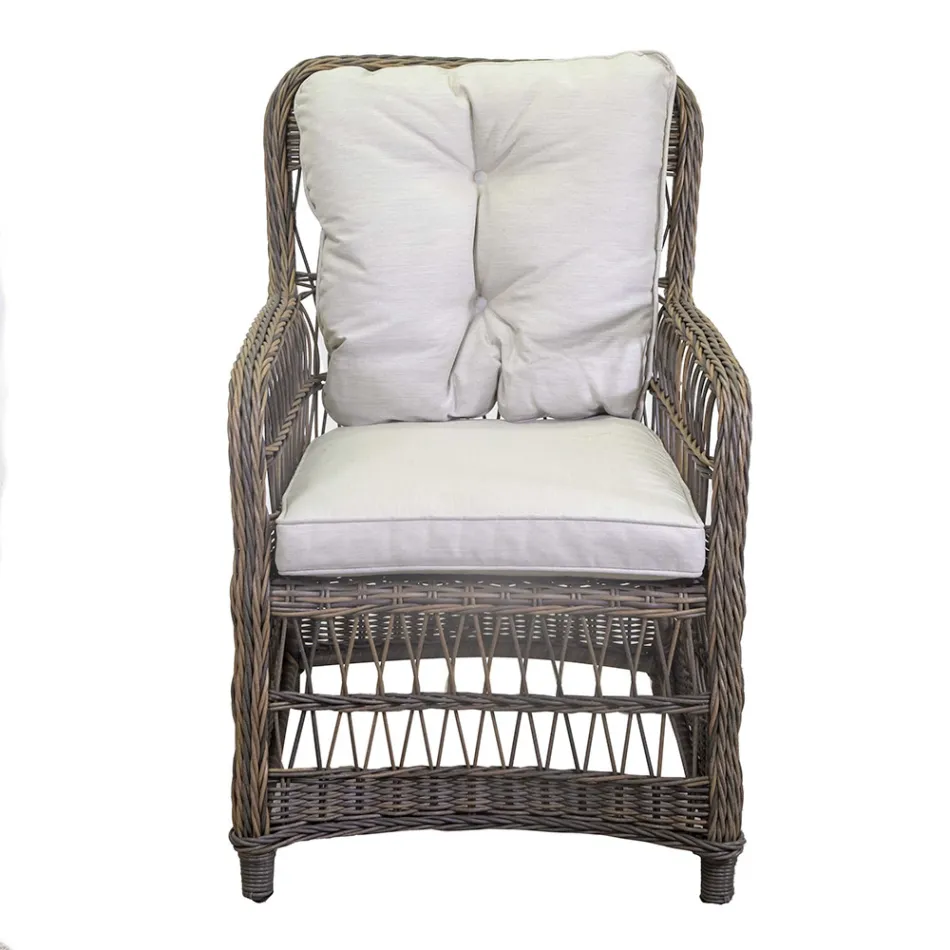 Scaun de grădină cu cadru din aluminiu acoperit cu Polyrattan - Puntina Viadurini