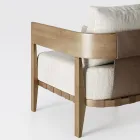 Scaun de gradina cu cadru din lemn de tec Made in Italy - Briga Viadurini