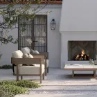 Scaun de gradina cu cadru din lemn de tec Made in Italy - Briga Viadurini