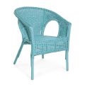 Fotoliu de grădină Stackable de gradină în Rattan alb, albastru sau verde - Favolizia