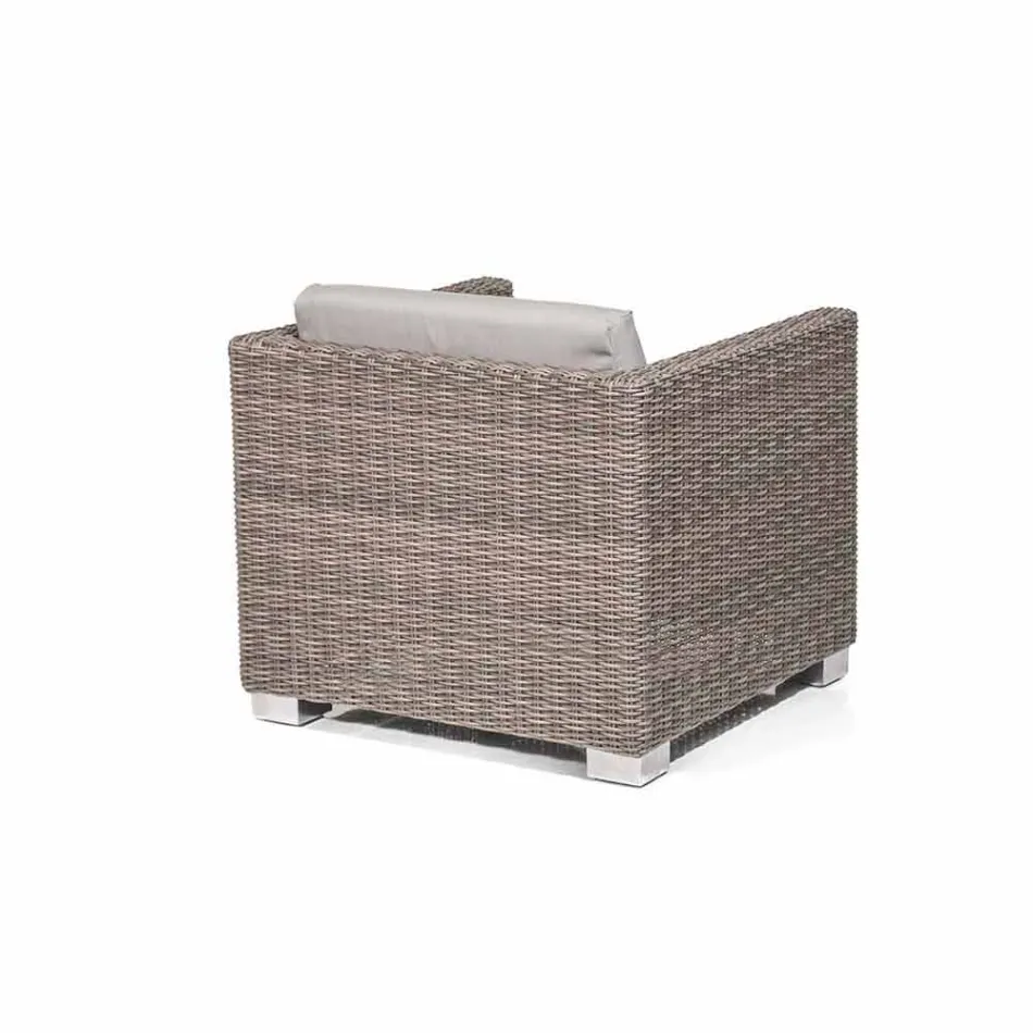 mână Fotoliu gradina de design țesute Elsa Viadurini