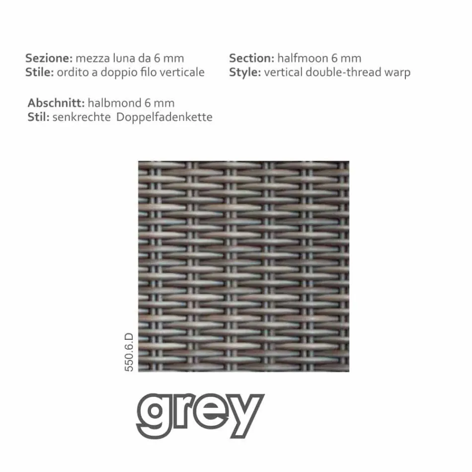 mână Fotoliu gradina de design țesute Elsa Viadurini