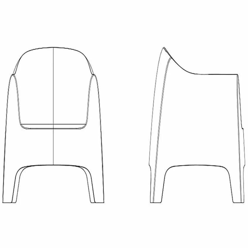 Solid de scaun de design Vondom din polipropilenă Viadurini