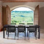 Scaun de grădină din aluminiu și Textilene cu diferite finisaje - Notebook Viadurini