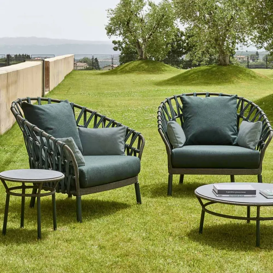 Fotoliu de grădină din aluminiu Made in Italy - Emmacross by Varaschin Viadurini