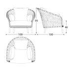 Fotoliu de grădină din aluminiu Made in Italy - Emmacross by Varaschin Viadurini