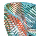 Fotoliu de grădină din fibre sintetice împletite colorate - Maat by Varaschin Viadurini