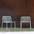 Fotoliu de grădină metalic stivuibil Made in Italy 2 buc - Simply Viadurini