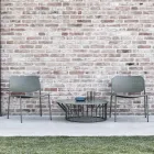 Fotoliu de Gradina din Metal Vopsit Made in Italy 2 Piese - Synergy Viadurini