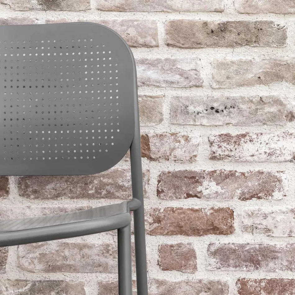 Fotoliu de gradina din metal vopsit Made in Italy 2 piese - Synergy Viadurini