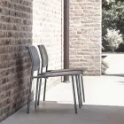 Fotoliu de Gradina din Metal Vopsit Made in Italy 2 Piese - Synergy Viadurini