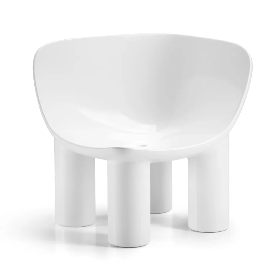 Fotoliu de grădină din polietilenă și țesătură Made in Italy - Freccia Viadurini