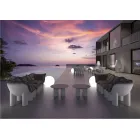 Fotoliu de grădină din polietilenă și țesătură Made in Italy - Freccia Viadurini