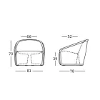 Fotoliu de grădină din polietilenă Made in Italy Design modern - iulie Viadurini