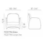 Pezzettina de fotoliu de gradina Vondom din polietilena, design Viadurini