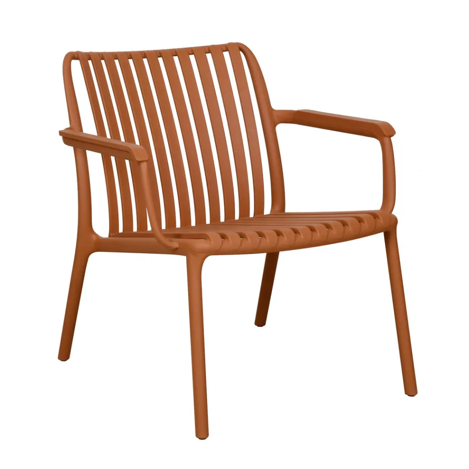 Scaun de grădină din polipropilenă cu fibră de sticlă adăugată - Mavren Viadurini