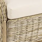 Fotoliu de grădină din Rattan natural pentru exterior cu perne - Supreme Viadurini