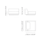 Fotoliu de grădină din material fabricat în Italia - Rubik Viadurini