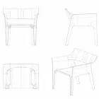 Fotoliu de gradina Pedrera Vondom din polipropilena si fibra de sticla Viadurini