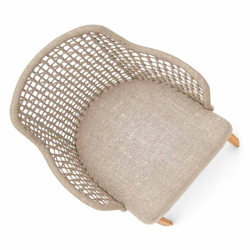 Modern Varaschin Emma fotoliu de gradina din lemn iroko solid Viadurini