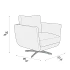 Fotoliu de sufragerie cu bază pivotantă sau fixă la alegere Made in Italy - Ironic Viadurini