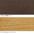 Fotoliu pentru living cu suport pentru picioare din piele și lemn Fabricat în Italia - Fluture Viadurini