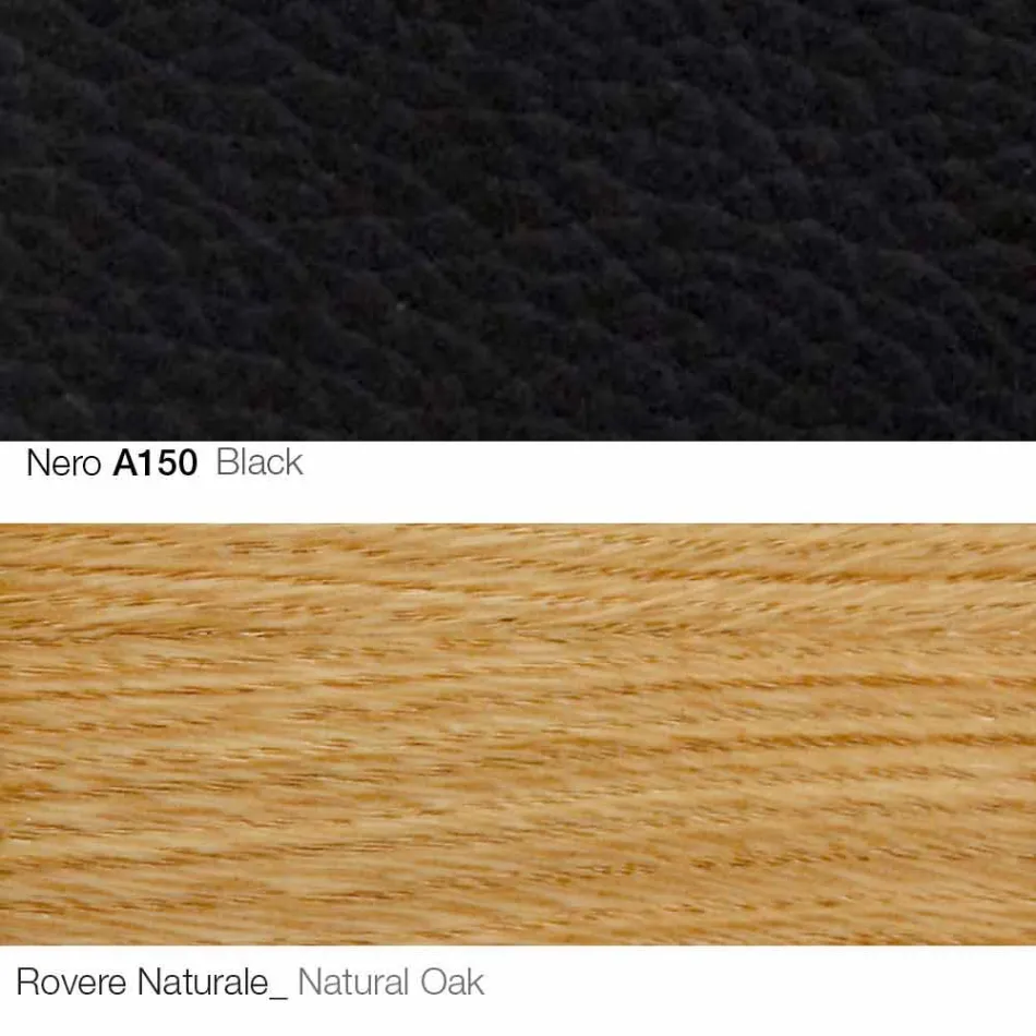 Fotoliu pentru living cu suport pentru picioare din piele și lemn Fabricat în Italia - Fluture Viadurini