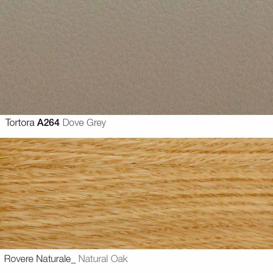 Fotoliu pentru living cu suport pentru picioare din piele și lemn Fabricat în Italia - Fluture Viadurini