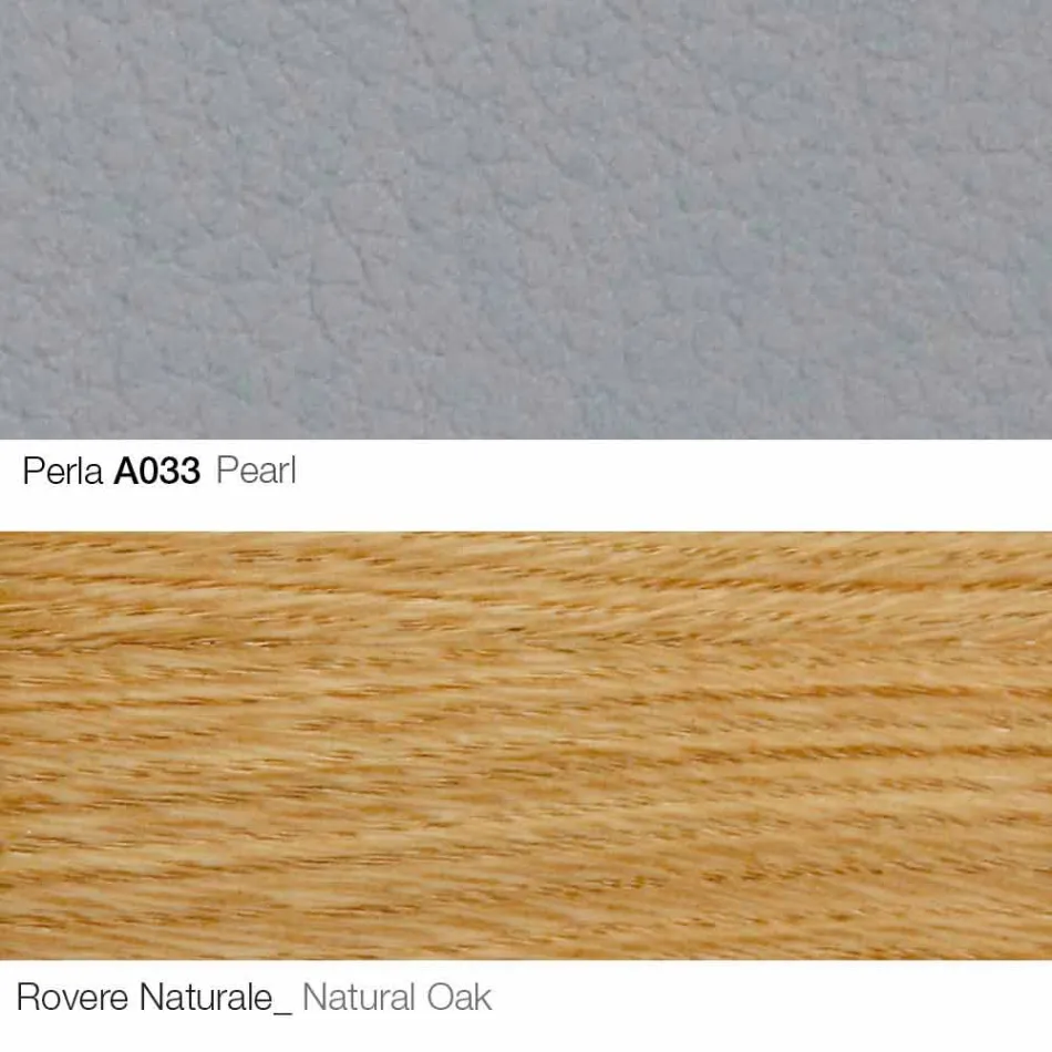 Fotoliu pentru living cu suport pentru picioare din piele și lemn Fabricat în Italia - Fluture Viadurini