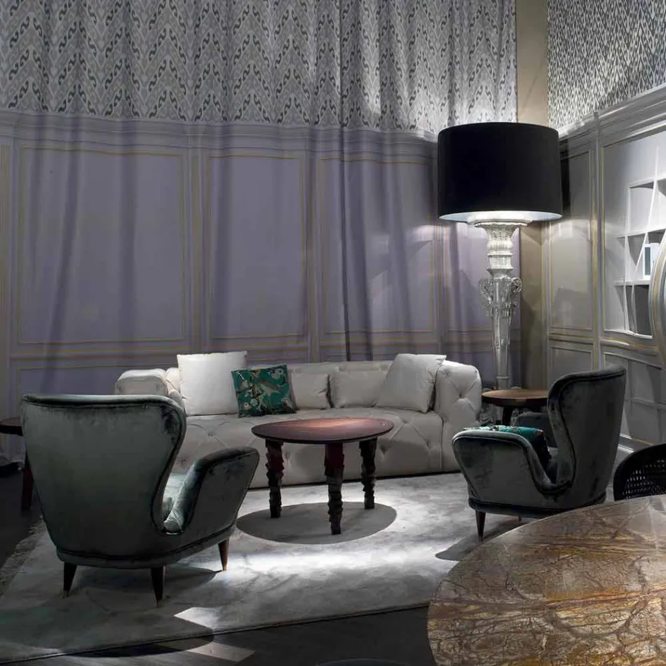 Scaun captusit salon design clasic L78xP75cm, Benny Viadurini