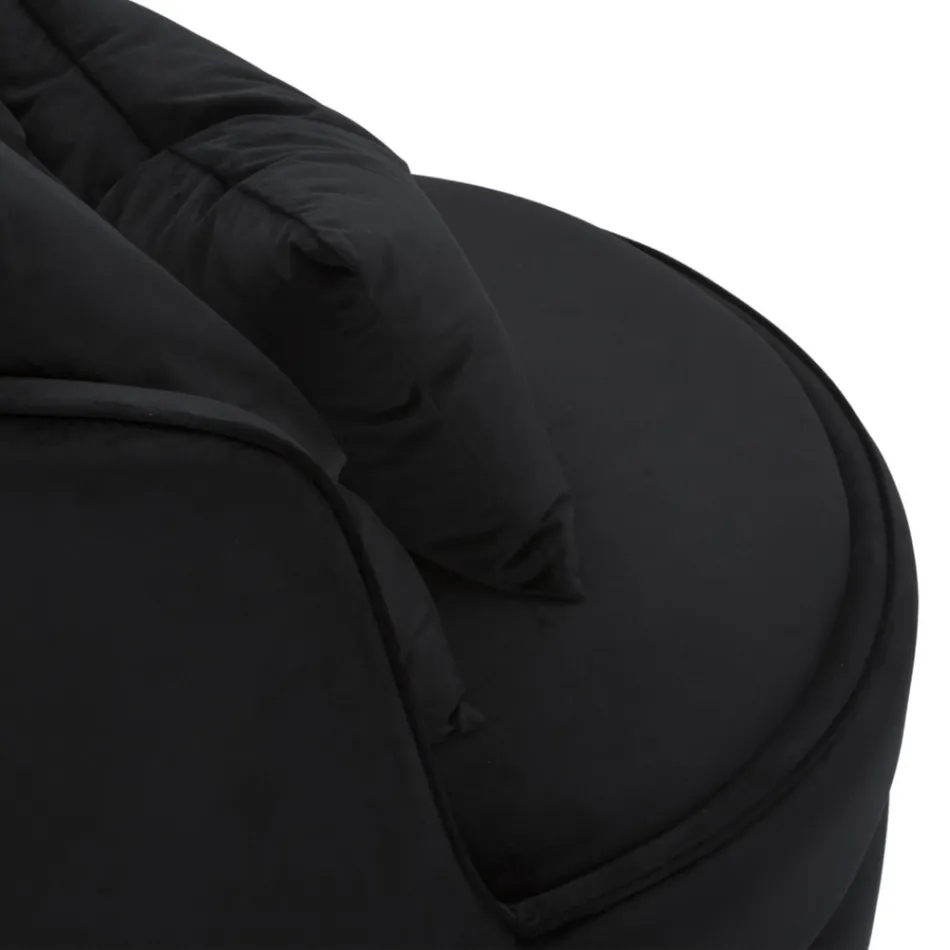 Fotoliu tapițat și tapițat pentru cameră de zi în țesătură cu decorațiuni - patch Viadurini