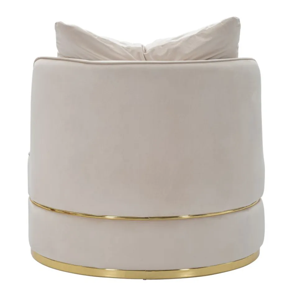 Fotoliu tapițat și tapițat pentru cameră de zi în țesătură cu decorațiuni - patch Viadurini