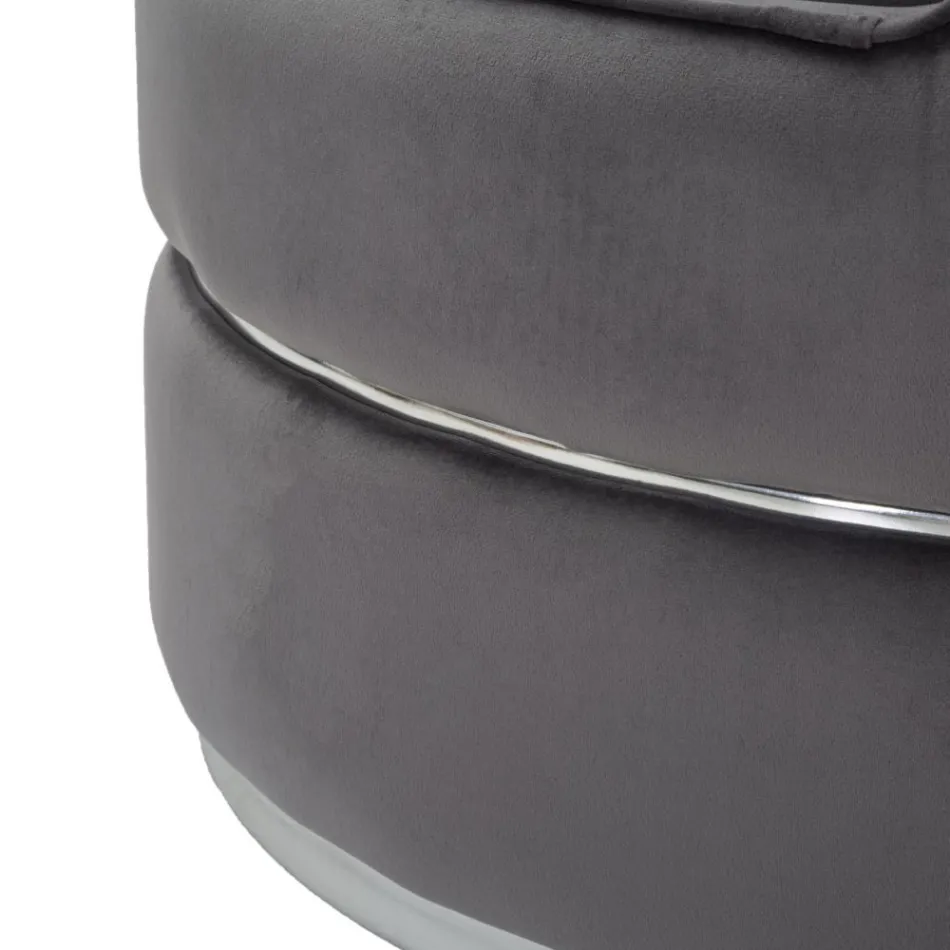 Fotoliu tapițat și tapițat pentru cameră de zi în țesătură cu decorațiuni - patch Viadurini