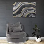 Fotoliu tapițat și tapițat pentru cameră de zi în țesătură cu decorațiuni - patch Viadurini