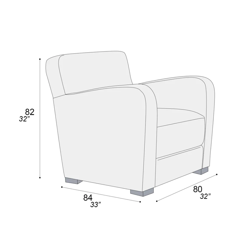 Fotoliu de living din Lemn, Spuma Poliuretanica si Metal Made in Italy - Burlesco Viadurini