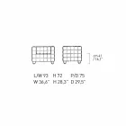 Fotoliu din living din piele cu efect matlasat Fabricat în Italia - Vezuviu Viadurini