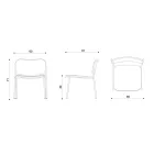 Fotoliu Sufragerie din Tesatura si Metal Made in Italy 2 Piese - Sangria Viadurini