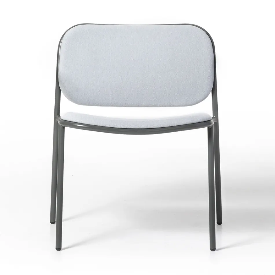 Fotoliu Sufragerie din Tesatura si Metal Made in Italy 2 Piese - Sangria Viadurini