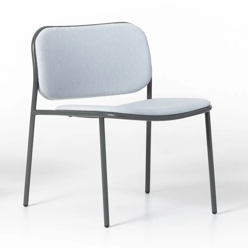 Fotoliu Sufragerie din Tesatura si Metal Made in Italy 2 Piese - Sangria Viadurini